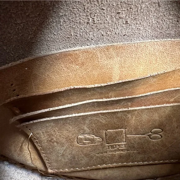 R.P.S Small Leather Circle Round Crossbody Purse - Picture 13 of 15